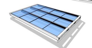 نصب دقیق سقف متحرک شیشه‌ای مدرن